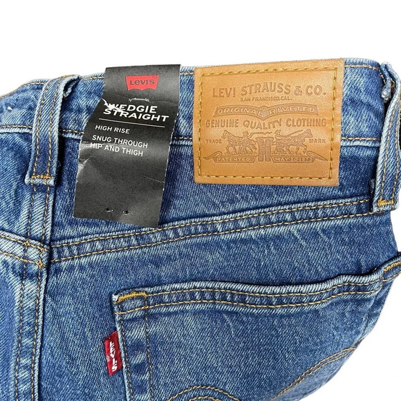 Levi's Wedgie Straight Jeans‎ Jive Sound Wash Size 24 - Picture 11 of 15